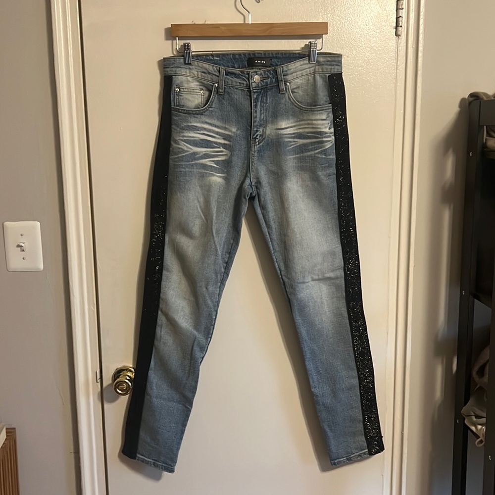 Amiri Sequin Side Detail Jeans